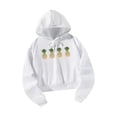 thumbnail image 1 of Sudadera recortada para mujer, sudaderas informales con capucha, suéteres modernos de manga larga, jersey superior elegante para deportes, vacaciones, M, 1 of 10