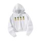 thumbnail image 1 of Sudadera recortada para mujer, sudaderas informales con capucha, suéteres modernos de manga larga, jersey superior elegante para deportes, vacaciones, M, 1 of 10