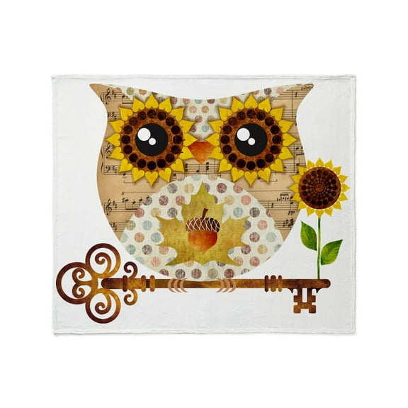 CafePress - Owls Autumn Song Throw Blanket - Soft Fleece Throw Blanket, 50"x60" for All Ages