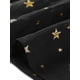 thumbnail image 5 of Vestido de gasa sin mangas para mujer Inspire Chic con cintura fruncida y estrellas metálicas doradas, vestido de fiesta negro M, 5 of 6