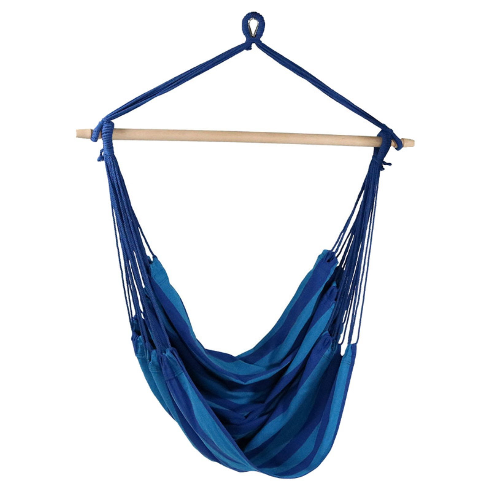 Sunnydaze Cotton and Polyester Hammock Hanging Chair with Cushions - Ocean  View - Walmart.com