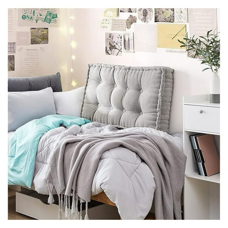 Rainha Headboard Twin/Twin XL - Gray Tufted Headboard - Dorm & Bedroom Decor - Ultra Thick Cushioned - Stylish Wall Headboard