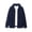 Navy, variant on Mens Cable Textured Fleece Hooded Jacket Full Zip Drawstring Hood Side Pocket Warm Casual Winter Coat Loungewear Outerwear
