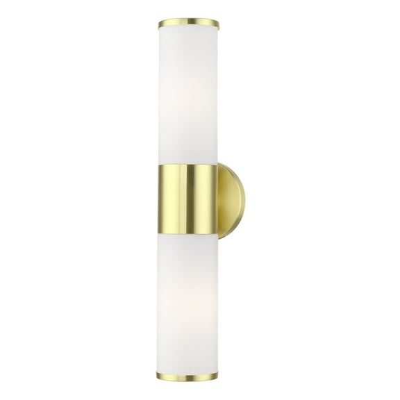 16562-12 Livex Lighting Lindale - 2 Light ADA Bath Vanity In Nautical Style-18.5 Inches Tall and 4.25 Inches Wide-Satin Brass Finish