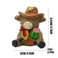 thumbnail image 2 of Highland Cow Figurine Highland Cow Bathroom Decor Scottish Cow Resin Statue Ornament for Home Office Kitchen Bathroom Tiered Tray Shelf and Desktop Decoration, 2 of 5