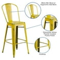 thumbnail image 2 of 30'' High Distressed Copper Metal Indoor-Outdoor Barstool with Back, 2 of 9