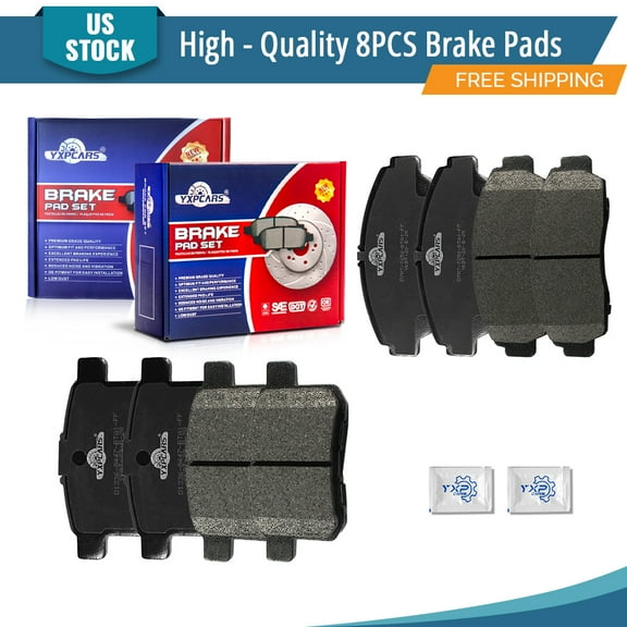 YXPCARS 8PCS Ceramic Brake Pads for Acura TSX 2009-2014 Honda Accord 2008-2012, Front & Rear D787 D1336