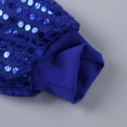 thumbnail image 6 of DPOIS Girls Boys Shiny Sequin Hooded Jacket+Pants Hip Hop Jazz Dance Costume Blue 10-12, 6 of 7