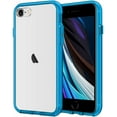 thumbnail image 1 of Case for iPhone SE 2nd Generation, iPhone 8 and iPhone 7, 4.7-Inch, Shockproof Bumper Cover, Anti-Scratch Clear Back (Blue), 1 of 6