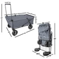 thumbnail image 3 of Zenithen Jumbo Folding Portable Wagon with X-Large All Terrain Wheels, Grey, 3 of 5