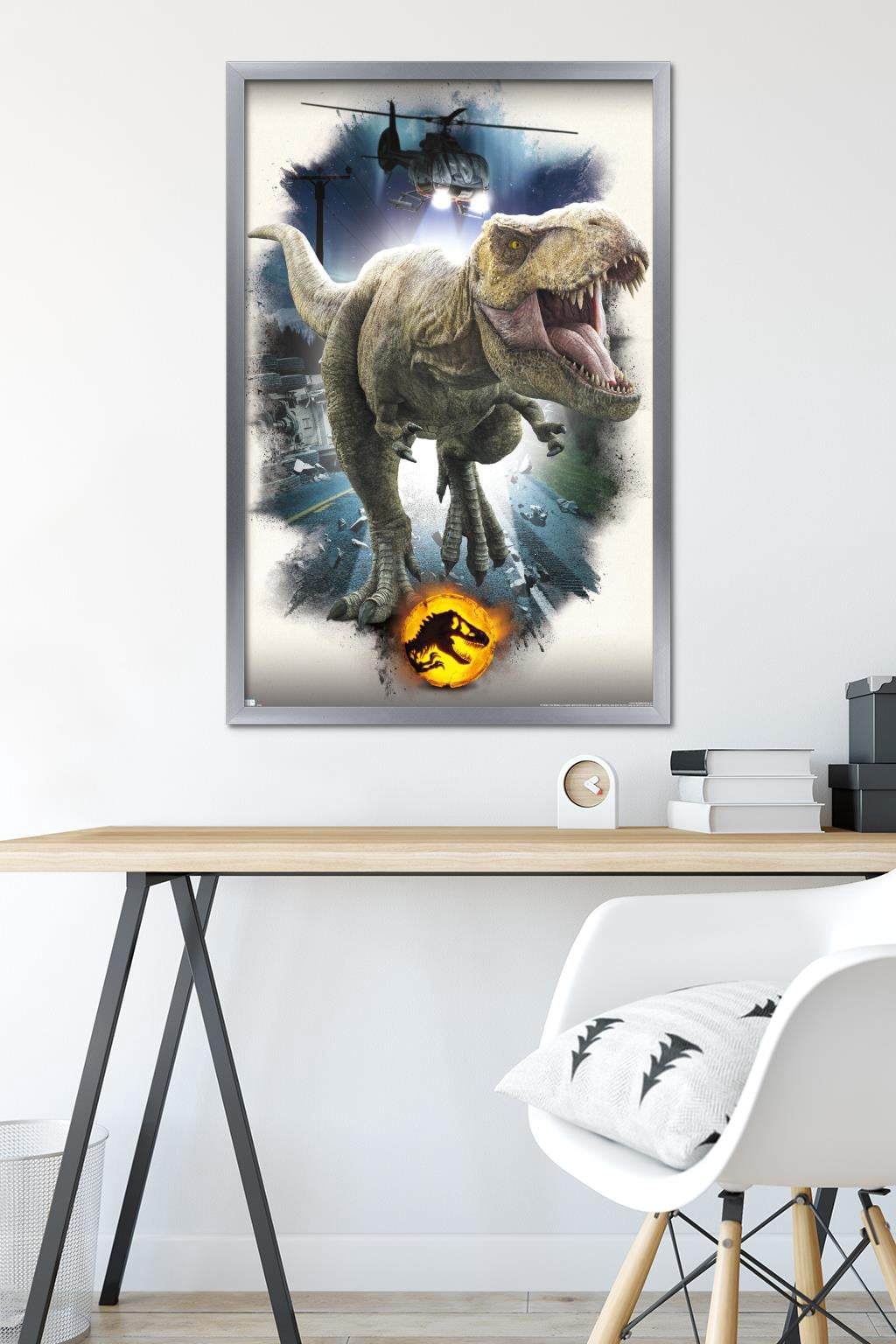 Jurassic World: Dominion - T. Rex Focal Wall Poster, 22.375" x 34" Framed