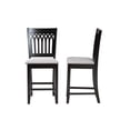 thumbnail image 4 of Baxton Studio Genesis Modern Grey Fabric and Dark Brown Finished Wood 2-Piece Counter Stool Set, 4 of 7