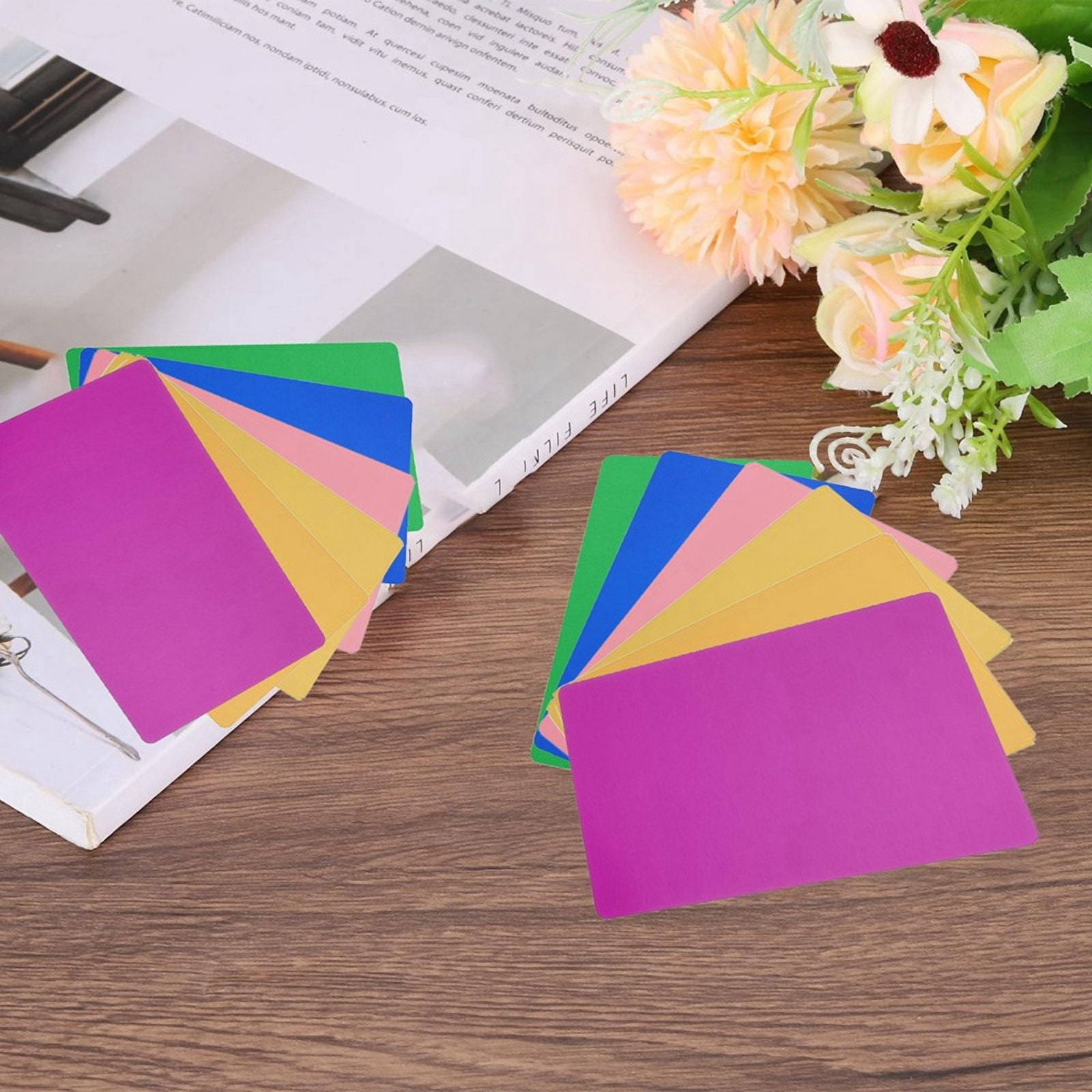 200Pcs Metal Business Card Blanks,1/64 INCH Thick 3.4x2 Inch Aluminum Laser-Engraving Materials Cards