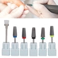thumbnail image 4 of Broca para, Juego de Brocas para uñas multifuncionales, Brocas para uñas, brocas para uñas multifuncionales acero de tungsteno 5 en 1 Herramienta de manicura con Cabezal, 4 of 7