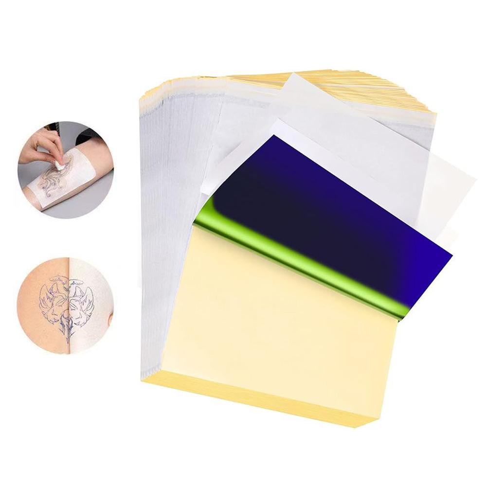 Tattoo Transfer Paper - 40 Sheets Thermal Stencil Paper for Tattoo Machine, 4 Layers High Definition Transfer Papers, DIY Tattoow Tracing Papers for Tattooing Transfering Kit Supplies