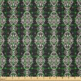 thumbnail image 2 of Ambesonne African Fabric by the Yard Microfiber, Monochrome Snowflakes Lines, 10 Yards, Dark Maroon and Champagne, 2 of 2