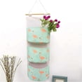 thumbnail image 5 of Sac de Rangement Mural 2 Packs, Organisateur de Rangement en Lin, Sac de Rangement sur Porte 3 Poches avec Intérieur Imperméable en PE pour Porte, 5 of 5