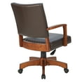 thumbnail image 4 of Deluxe Wood Bankers Chair in Espresso Faux Leather, 4 of 5