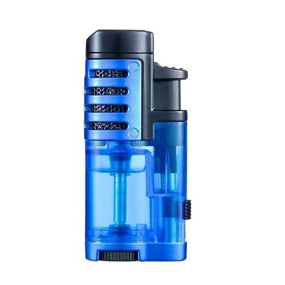 HHGBAD Outdoor Windproof Torch Lighter, Three Jet Flame, Camping Survival Gear, Emergency Fire Starter, Ideal for Hiking, Fishing, BBQ, Soldering, Culinary Use
