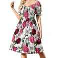 thumbnail image 2 of Floral Dream Sleeveless Dress Dress vintage Woman clothing elegant party dresses for women 2024, 2 of 7