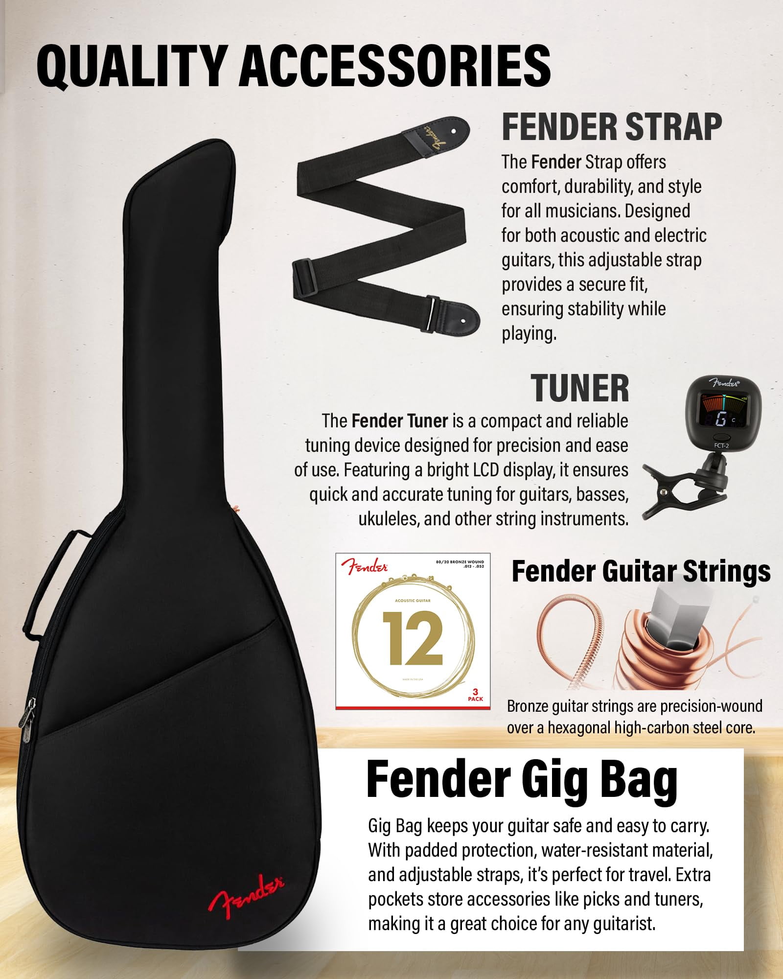 Fender Redondo Mini Acoustic Guitar - Sunburst w/ Gig Bag