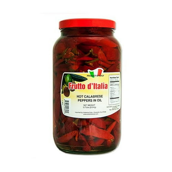 Calabrese Chili Peppers in Oil - 5.7 Lb Jar