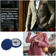 thumbnail image 5 of Uxcell 10pcs 28L Fabric Cloth Covered Button 18mm Metal Shank Round Sewing Buttons for Suits Dress Blouses, Deep Blue, 5 of 5