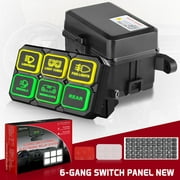 6 Gang Switch Panel Electronic Relay Circuit Control System For LED Light Bar CAT MARINE BOAT 12V