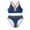 Women's Plus Size Swimsuits Blue, variant on Women's Plus Size Swimsuits, Women High Waisted Bikini Sets Two Piece Crisscorss Back Bikini Swimsuit Color Block with Bottoms S-5XL Quick Dry
