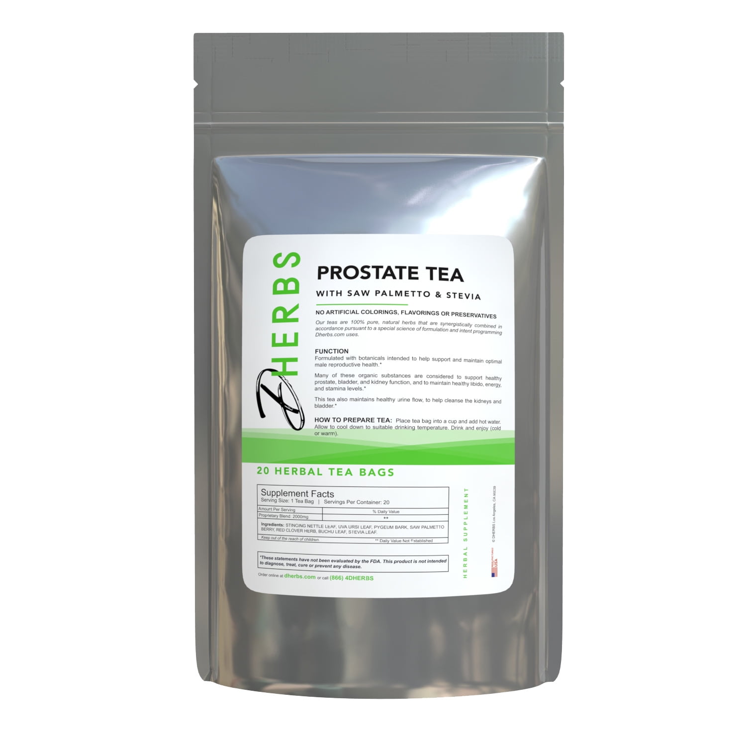 Dherbs Prostate Tea, 40 Grams