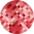 thumbnail image 1 of Ahgly Company Indoor Round Patterned Pastel Red Pink Area Rugs, 5' Round, 1 of 6