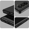 thumbnail image 6 of Compatible with Samsung Galaxy Z Fold 5 Case Mirror View Clear Glitter Leather Flip Case with Kickstand Luxury with Stand Design Shockproof Case for Samsung Galaxy Z Fold 5 Mirror Black, 6 of 9