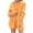 Orange womens 2 piece sets, variant on Usmixi Womens Pajama Set Fleece Pajamas Sets for Women Winter Cozy Fuzzy Plush 3 Piece Outfits Fluffy Sherpa Cardigan Coat and Tank Shorts Suits Homewear Loungewear Sets on Sale