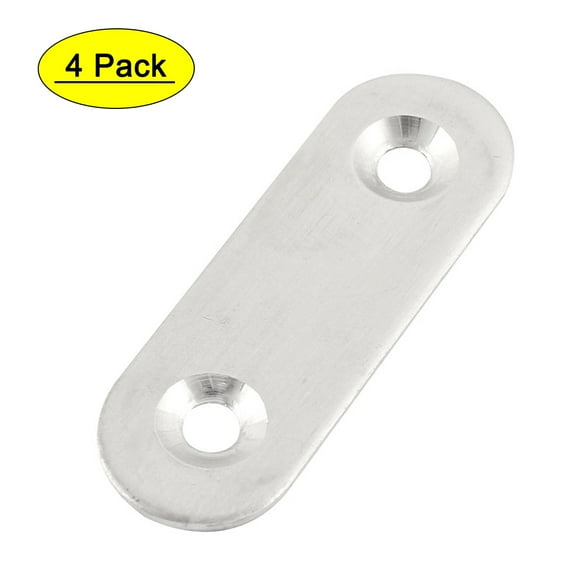 Unique Bargains 4Pcs Flat Mending Repair Plate Joining Connector Bracket Corner Brace 50 x 16mm