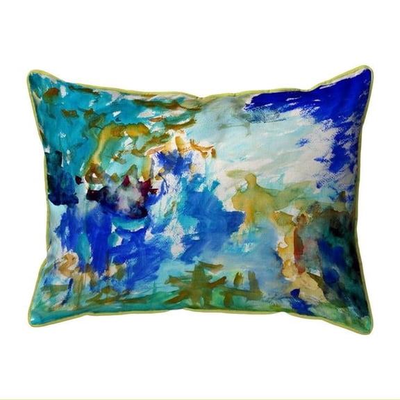 Betsy Drake SN1022 11 x 14 in. Abstract Blue Small Indoor & Outdoor Pillow