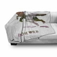 thumbnail image 3 of Fox Soft Flannel Fleece Blanket, Jumping Fox Silhouette with Woodland Wilderness Hunting Design Survival Theme, Cozy Plush for Indoor and Outdoor Use, 60" x 80", Lavender Brown Coral, by Ambesonne, 3 of 6