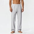 thumbnail image 6 of Cooling Joggers Pant for Men Straight Leg Drawstring Elastic Waist Sweatpants Lightweight Athletic Slacks, 6 of 7