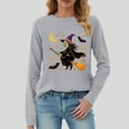 thumbnail image 2 of Godom Halloween Long Sleeve Shirts for Women Casual Soft Crewneck Basic Tee Tops Fall Outfit Clothes, 2 of 4