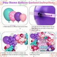 thumbnail image 3 of 147-Piece Paw Balloon Garland Arch Kit - Dog Paw Print Balloons in Pink, Purple, Turquoise with Confetti - Puppy Theme Birthday Baby Shower Party Decorations, 3 of 7
