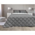 thumbnail image 1 of Abstract Comforter & Sham Bedding Set, Modern Composition of Repetitive Monochrome Diagonal Streaks in Hexagons, 3 pcs Duvet Set Microfiber Filling Quilt, 5 Sizes, Charcoal Grey White, by Ambesonne, 1 of 4