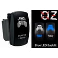 thumbnail image 2 of OZ-USA UTV Bumper Lights | On / Off Rocker Switch | 4-Pin 20A Blue LED Backlit | Waterproof 12V – 48V, 2 of 7