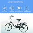 thumbnail image 3 of CLEARANCE! 20 Inch Adult Folding Tricycles 3 Wheel W/Installation Tools with Low Step-Through, Large Basket, Foldable Tricycle for Adults, Women, Men, 3 of 8