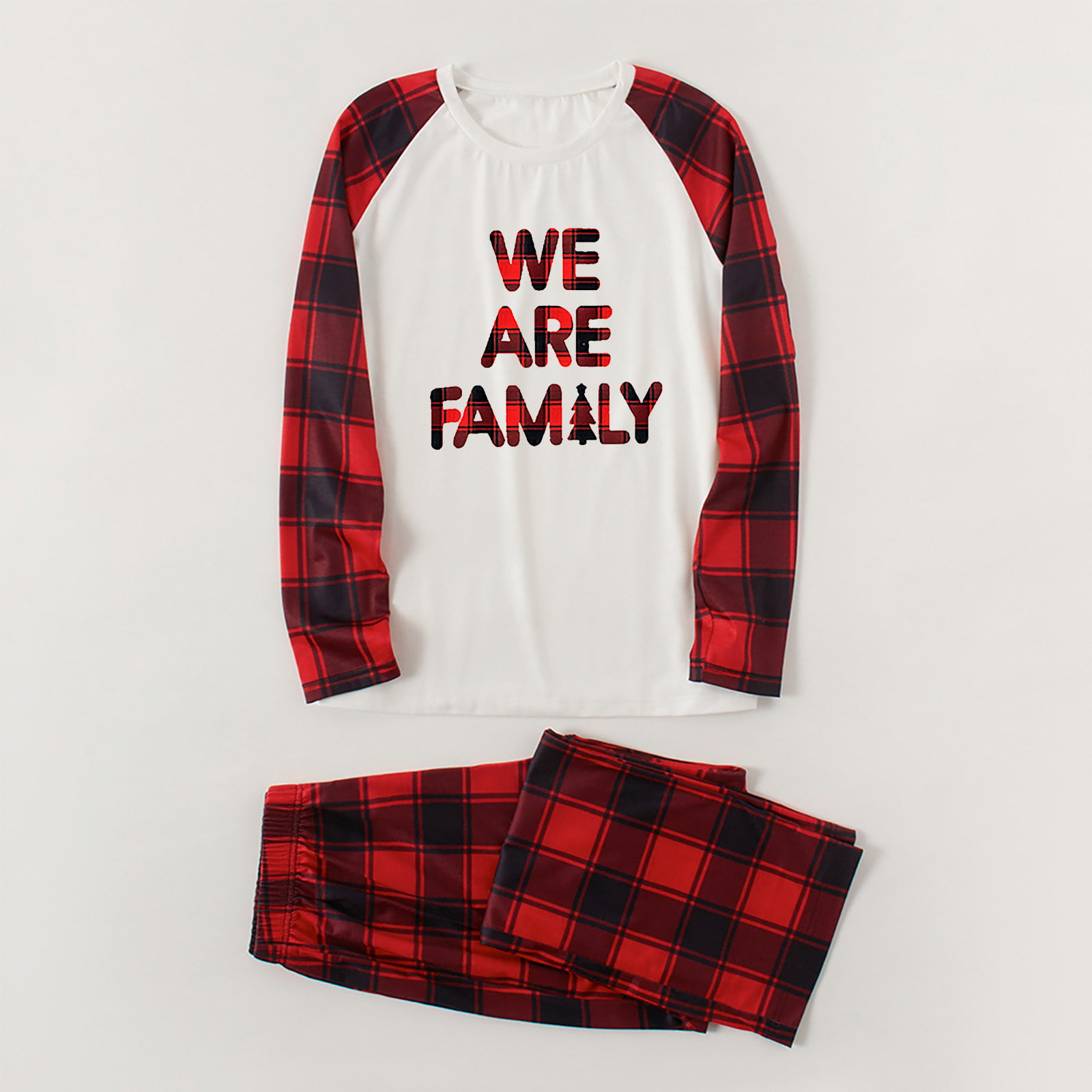 JIOEEH Halloween Pajamas,Pajama Set for Family Parent Ren's Clothing Parent  Warm Christmas Suit Plaid Print Home Service
