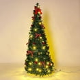 thumbnail image 1 of Folding Retractable Christmas Tree for Easy Setup and Compact Storage - Floor Standing Holiday Decor, 1 of 1