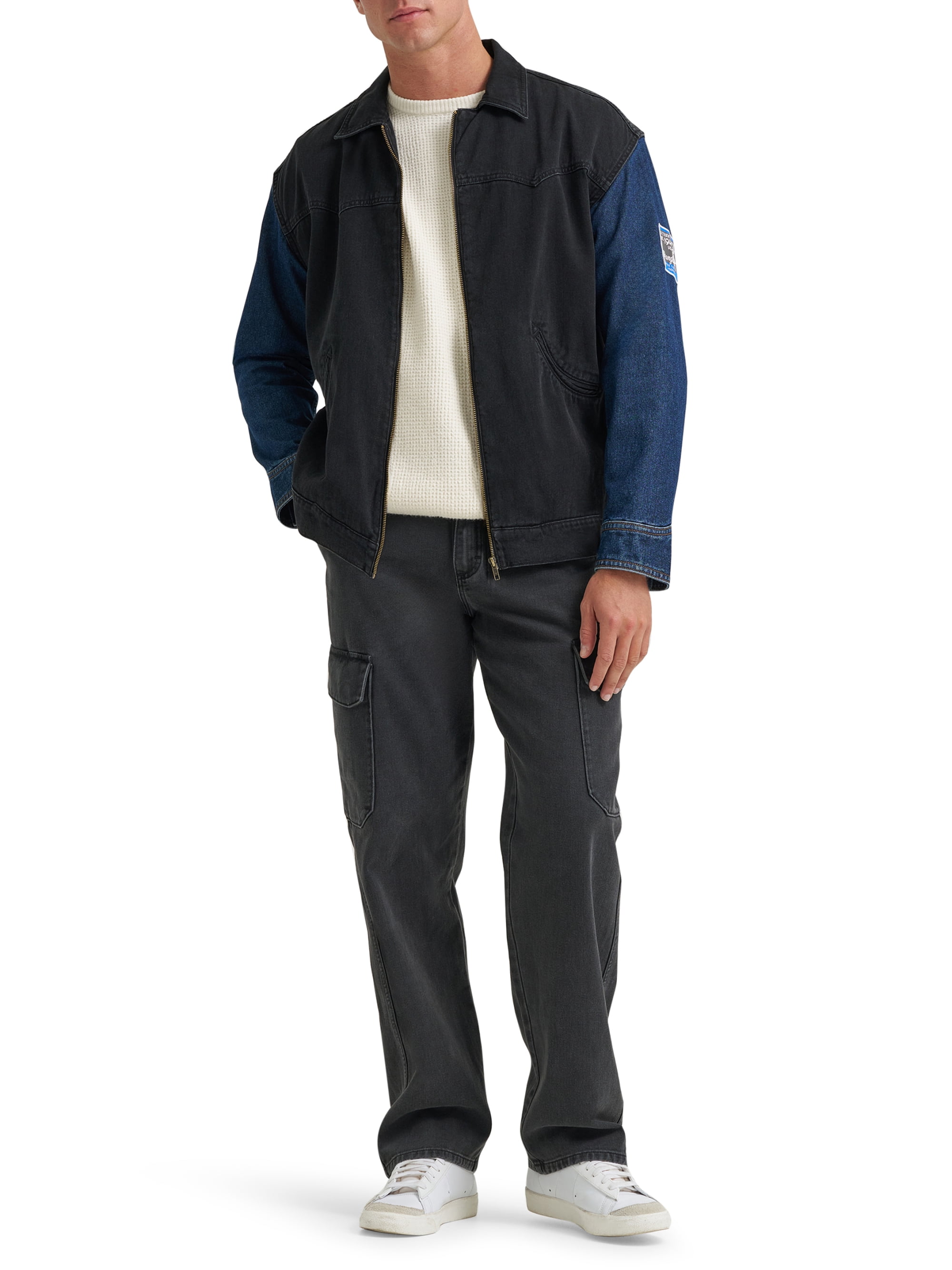 Wrangler® Men's Denim Relaxed Fit Utility Streetwear Cargo Jeans