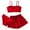 A01-Red, variant on Girl 3 Piece Swimsuits Bathing Suit High Waist Color Block Bikini Set with Shorts Swimwear for Size 9-14 Years White,8-10 Y