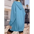 thumbnail image 4 of Zeagoo Women's Zip Up Hoodies Long Fleece Tunic Sweatshirts Casual Oversized Fall Coats Trendy Winter Hoodie, 4 of 7