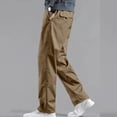 thumbnail image 6 of Men's Straight Leg Elastic Waist Joggers, Drawstring Casuals Trousers, Lightweight Quick Dry Breathable Stretchy Everyday Wear Streetwear Lounge Pants | JASKFLY,Yellow L, 6 of 6