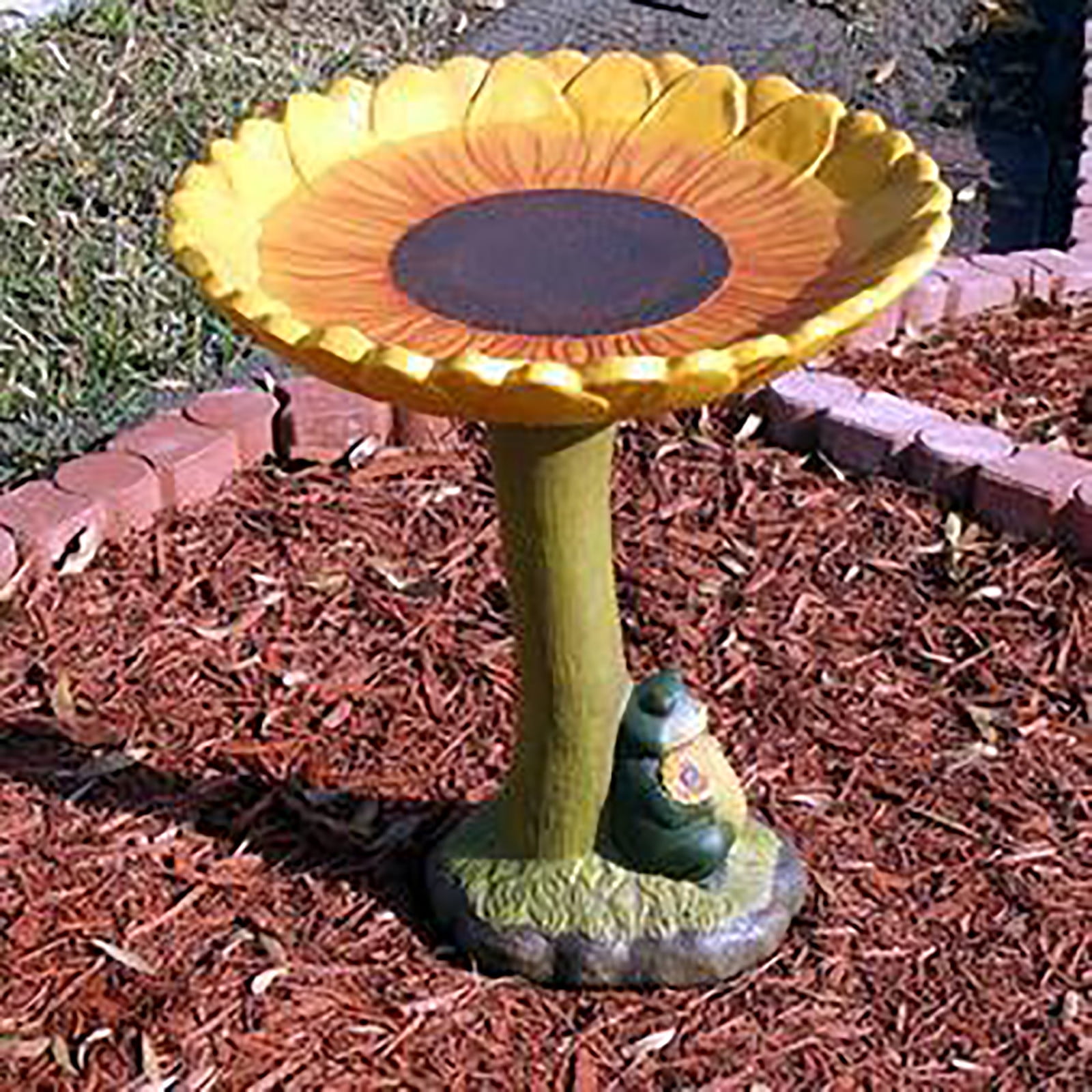 Uanit Resin Frog Water Basin Poly Resin Antique Garden Bird Bath Ornaments Resin Water Basin Resin Antique Garden Bird Bath Suitable for Home Gardens and Courtyards