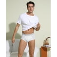 thumbnail image 6 of INNERSY Mens Briefs Breathable Cotton Underwear for Men 4 Pack(L,White), 6 of 7
